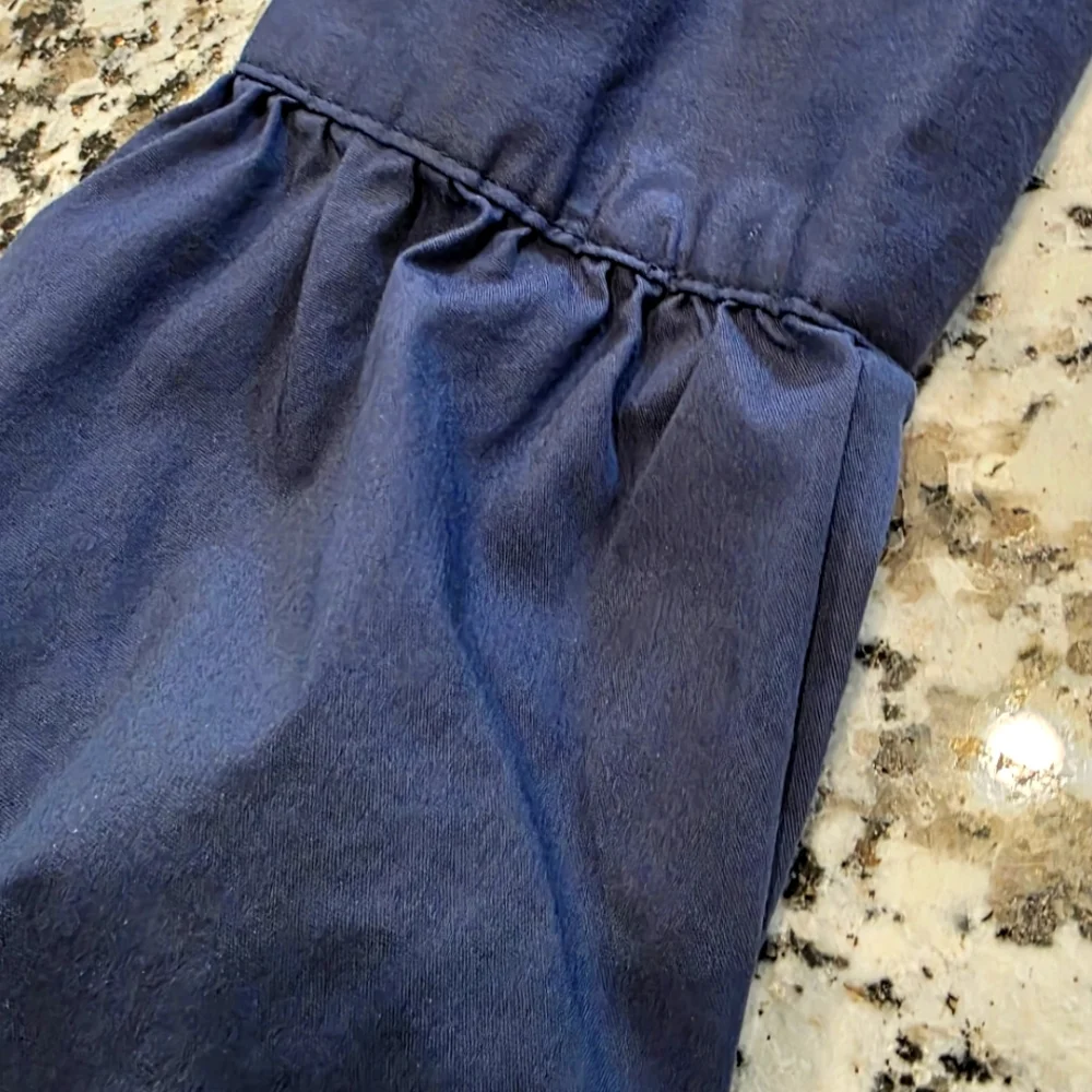 Blue Ruffled Button-Up Shirt - Picture 2 of 5